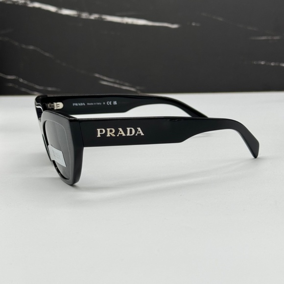 NEW PRA09S 1AB5S0 PRADA WOMEN SUNGLASSES SPR A09 1AB5S0 BLACK PRADA PR A09S - Picture 6 of 11